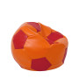 Fotoliu puf Mondo Ball - imitatie piele - portocaliu/rosu Fotoliu puf Mondo Ball - imitatie piele - portocaliu/rosu