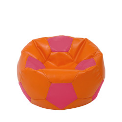 Fotoliu puf Mondo Ball - imitatie piele - portocaliu/roz Fotoliu puf Mondo Ball - imitatie piele - portocaliu/roz