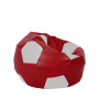 Fotoliu puf Mondo Ball - imitatie piele - rosu/alb Fotoliu puf Mondo Ball - imitatie piele - rosu/alb