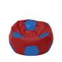 Fotoliu puf Mondo Ball - imitatie piele - rosu/albastru Fotoliu puf Mondo Ball - imitatie piele - rosu/albastru