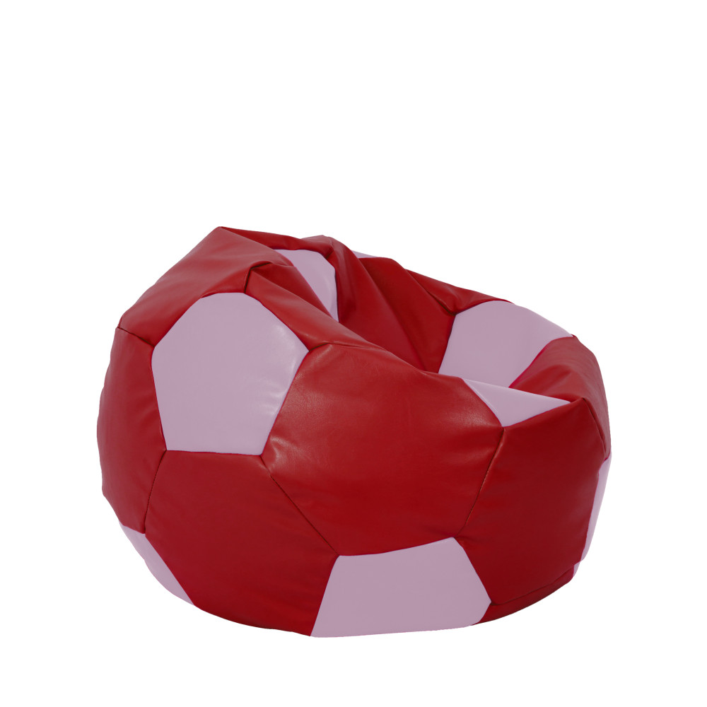 Fotoliu puf Mondo Ball - imitatie piele - rosu/mov Fotoliu puf Mondo Ball - imitatie piele - rosu/mov