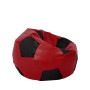 Fotoliu puf Mondo Ball - imitatie piele - rosu/negru Fotoliu puf Mondo Ball - imitatie piele - rosu/negru