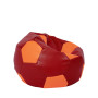 Fotoliu puf Mondo Ball - imitatie piele - rosu/portocaliu Fotoliu puf Mondo Ball - imitatie piele - rosu/portocaliu