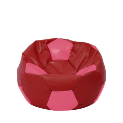 Fotoliu puf Mondo Ball - imitatie piele - rosu/roz Fotoliu puf Mondo Ball - imitatie piele - rosu/roz