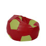 Fotoliu puf Mondo Ball - imitatie piele - rosu/verde Fotoliu puf Mondo Ball - imitatie piele - rosu/verde