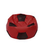 Fotoliu puf Mondo Ball - imitatie piele - rosu/wenge Fotoliu puf Mondo Ball - imitatie piele - rosu/wenge