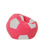 Fotoliu puf Mondo Ball - imitatie piele - roz/alb Fotoliu puf Mondo Ball - imitatie piele - roz/alb