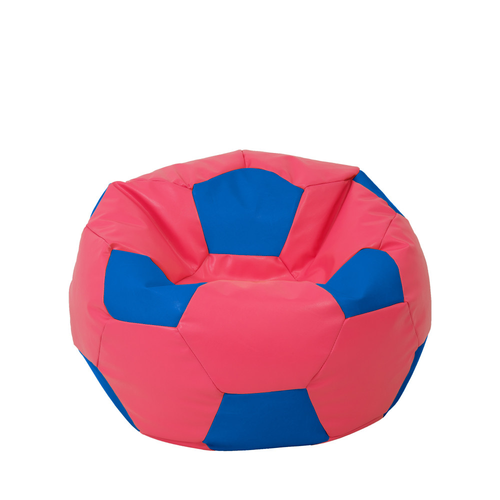 Fotoliu puf Mondo Ball - imitatie piele - roz/albastru Fotoliu puf Mondo Ball - imitatie piele - roz/albastru