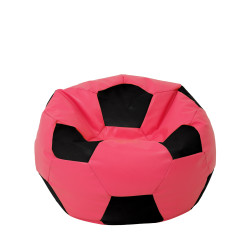 Fotoliu puf Mondo Ball - imitatie piele - roz/negru Fotoliu puf Mondo Ball - imitatie piele - roz/negru