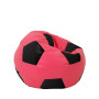 Fotoliu puf Mondo Ball - imitatie piele - roz/negru Fotoliu puf Mondo Ball - imitatie piele - roz/negru