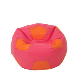 Fotoliu puf Mondo Ball - imitatie piele - roz/portocaliu Fotoliu puf Mondo Ball - imitatie piele - roz/portocaliu
