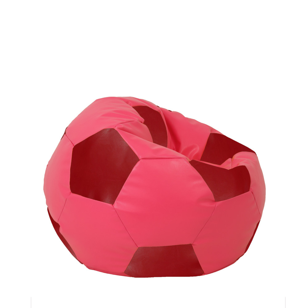 Fotoliu puf Mondo Ball - imitatie piele - roz/rosu Fotoliu puf Mondo Ball - imitatie piele - roz/rosu