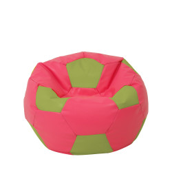 Fotoliu puf Mondo Ball - imitatie piele - roz/verde Fotoliu puf Mondo Ball - imitatie piele - roz/verde