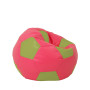 Fotoliu puf Mondo Ball - imitatie piele - roz/verde Fotoliu puf Mondo Ball - imitatie piele - roz/verde