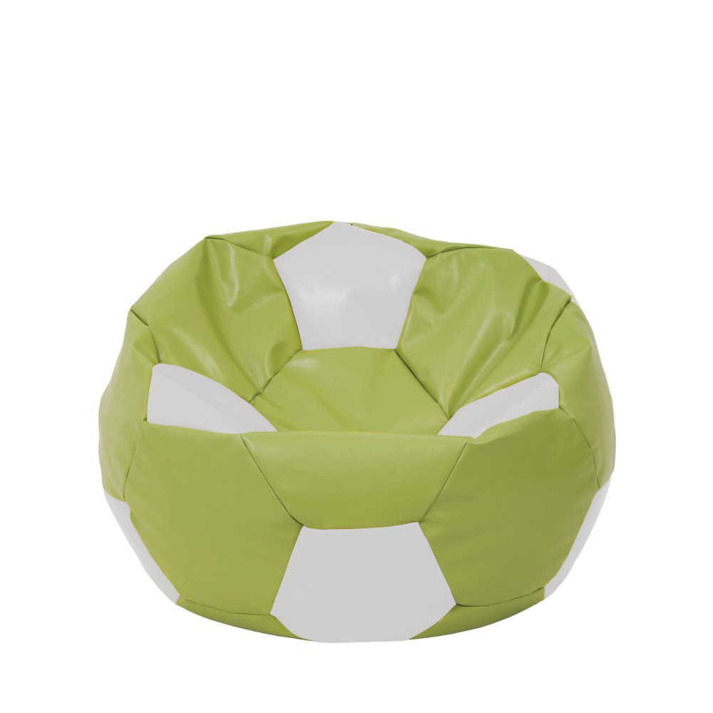 Fotoliu puf Mondo Ball - imitatie piele - verde/alb Fotoliu puf Mondo Ball - imitatie piele - verde/alb