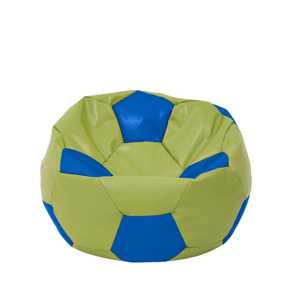 Fotoliu puf Mondo Ball - imitatie piele - verde/albastru Fotoliu puf Mondo Ball - imitatie piele - verde/albastru