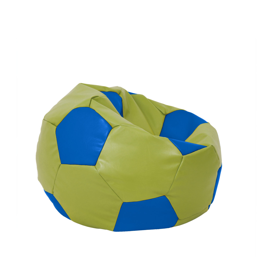 Fotoliu puf Mondo Ball - imitatie piele - verde/albastru Fotoliu puf Mondo Ball - imitatie piele - verde/albastru