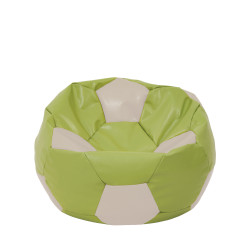 Fotoliu puf Mondo Ball - imitatie piele - verde/crem Fotoliu puf Mondo Ball - imitatie piele - verde/crem