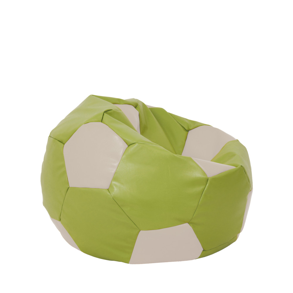 Fotoliu puf Mondo Ball - imitatie piele - verde/crem Fotoliu puf Mondo Ball - imitatie piele - verde/crem