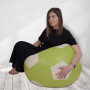 Fotoliu puf Mondo Ball - imitatie piele - verde/crem Fotoliu puf Mondo Ball - imitatie piele - verde/crem