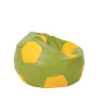 Fotoliu puf Mondo Ball - imitatie piele - verde/galben Fotoliu puf Mondo Ball - imitatie piele - verde/galben