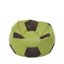 Fotoliu puf Mondo Ball - imitatie piele - verde/maro