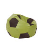 Fotoliu puf Mondo Ball - imitatie piele - verde/maro