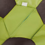 Fotoliu puf Mondo Ball - imitatie piele - verde/maro