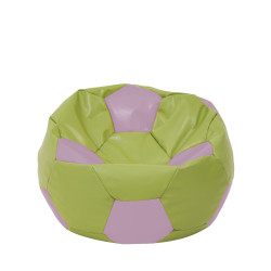 Fotoliu puf Mondo Ball - imitatie piele - verde/mov Fotoliu puf Mondo Ball - imitatie piele - verde/mov