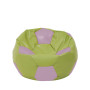 Fotoliu puf Mondo Ball - imitatie piele - verde/mov Fotoliu puf Mondo Ball - imitatie piele - verde/mov