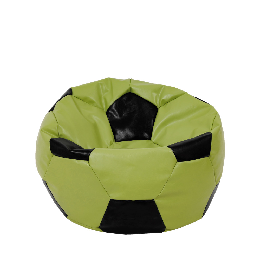 Fotoliu puf Mondo Ball - imitatie piele - verde/negru Fotoliu puf Mondo Ball - imitatie piele - verde/negru