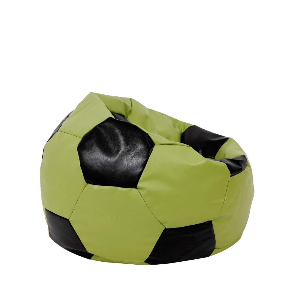 Fotoliu puf Mondo Ball - imitatie piele - verde/negru Fotoliu puf Mondo Ball - imitatie piele - verde/negru