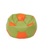 Fotoliu puf Mondo Ball - imitatie piele - verde/portocaliu Fotoliu puf Mondo Ball - imitatie piele - verde/portocaliu