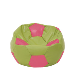 Fotoliu puf Mondo Ball - imitatie piele - verde/roz Fotoliu puf Mondo Ball - imitatie piele - verde/roz