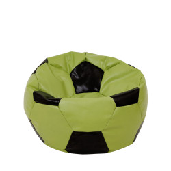 Fotoliu puf Mondo Ball - imitatie piele - verde/wenge Fotoliu puf Mondo Ball - imitatie piele - verde/wenge