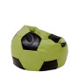 Fotoliu puf Mondo Ball - imitatie piele - verde/wenge Fotoliu puf Mondo Ball - imitatie piele - verde/wenge