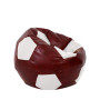 Fotoliu puf Mondo Ball - imitatie piele - bordo/alb Fotoliu puf Mondo Ball - imitatie piele - bordo/alb