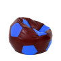 Fotoliu puf Mondo Ball - imitatie piele - bordo/albastru Fotoliu puf Mondo Ball - imitatie piele - bordo/albastru