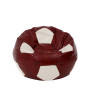 Fotoliu puf Mondo Ball - imitatie piele - bordo/crem Fotoliu puf Mondo Ball - imitatie piele - bordo/crem