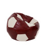 Fotoliu puf Mondo Ball - imitatie piele - bordo/crem Fotoliu puf Mondo Ball - imitatie piele - bordo/crem