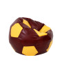 Fotoliu puf Mondo Ball - imitatie piele - bordo/galben Fotoliu puf Mondo Ball - imitatie piele - bordo/galben