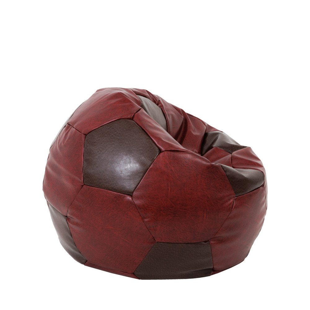 Fotoliu puf Mondo Ball - imitatie piele - bordo/maro Fotoliu puf Mondo Ball - imitatie piele - bordo/maro