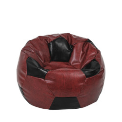 Fotoliu puf Mondo Ball - imitatie piele - bordo/negru Fotoliu puf Mondo Ball - imitatie piele - bordo/negru