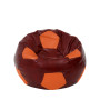 Fotoliu puf Mondo Ball - imitatie piele - bordo/portocaliu Fotoliu puf Mondo Ball - imitatie piele - bordo/portocaliu