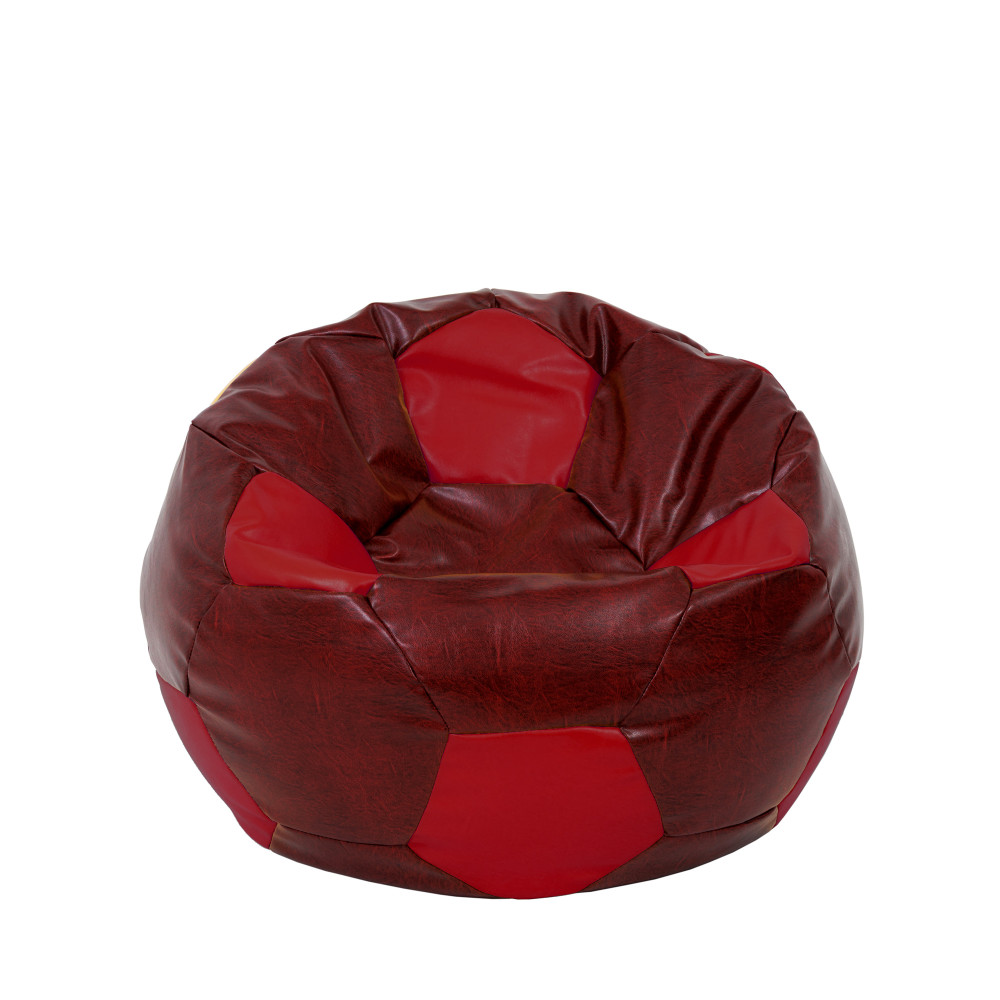Fotoliu puf Mondo Ball - imitatie piele - bordo/rosu Fotoliu puf Mondo Ball - imitatie piele - bordo/rosu