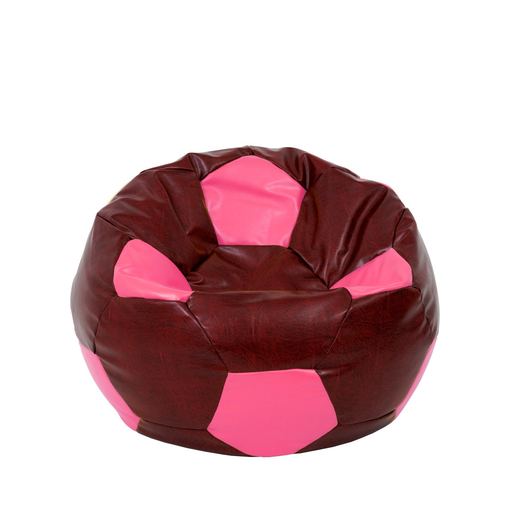 Fotoliu puf Mondo Ball - imitatie piele - bordo/roz Fotoliu puf Mondo Ball - imitatie piele - bordo/roz
