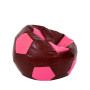 Fotoliu puf Mondo Ball - imitatie piele - bordo/roz Fotoliu puf Mondo Ball - imitatie piele - bordo/roz