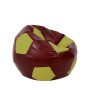 Fotoliu puf Mondo Ball - imitatie piele - bordo/verde Fotoliu puf Mondo Ball - imitatie piele - bordo/verde