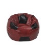Fotoliu puf Mondo Ball - imitatie piele - bordo/wenge Fotoliu puf Mondo Ball - imitatie piele - bordo/wenge