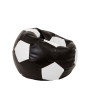 Fotoliu puf Mondo Ball - imitatie piele - wenge/alb Fotoliu puf Mondo Ball - imitatie piele - wenge/alb